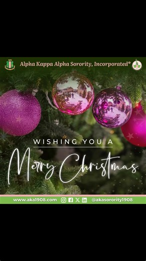 Season’s Greetings from Alpha Kappa Alpha Sorority, Incorporated® Mu Kappa Omega CHapter. May your hearts overflow with love, your homes be wrapped in joy, and your season shine with countless blessings. As we celebrate this special time, we’re grateful for the beauty of sisterhood, the power of kindness, and the joy we share together. Wishing you peace, love, and sweet moments all season long!🩷💚 #MerryChristmas #SoaringWithAKA #AKA1908 #FLEX #MuKappaOmega | Mu Kappa Omega Chapter - Alpha Kapp