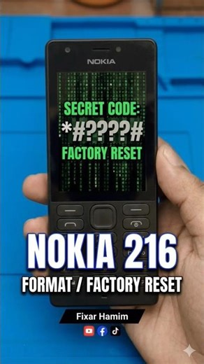 Nokia 216 Factory Reset Secret Code!#FixerHamim #shorts