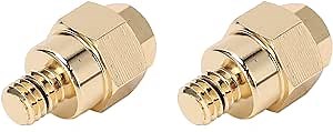 Short Side Post Battery Adapter Terminal 2PCS Duty Brass 3/8in NPT Thread for Positive Negative Side Mount Batteries Secure Fit Construction