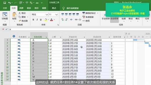 【Project 教程】如何在Project软件中快速设置关联关系