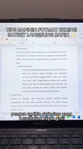 Cara Rapihkan Format Skripsi di MS Word dengan Fitur Ini