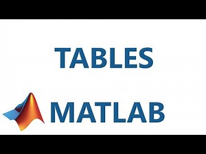 Matlab: Tables