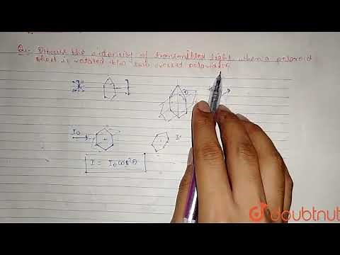 Discuss the intensity of transmitted light when a polaroid sheet is rotated between two crossed