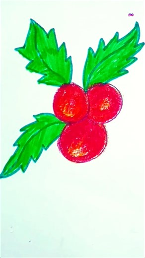 How to draw christmas berry #youtube #art #drawing #berry #christmas #youtubeshorts #viralshort #yt