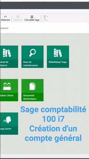 Sage comptabilité Création d'un compte général
