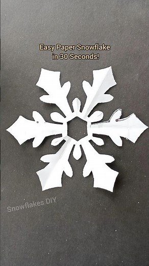 Classic Paper Snowflake ❄️ Easy DIY Cutting Design