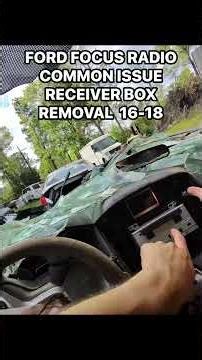 FORD FOCUS NO RADIO !??? EASY FIX COMMON ISSUE REPLACE RECEIVER BOX #ford focus #parts#salvage#junk