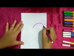How to Draw and Color a Hibiscus Flower Step by Step. Simple flower for Kids.
