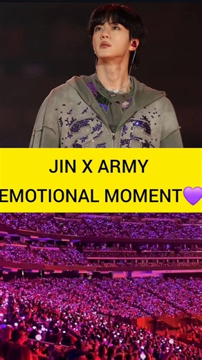 BTS JIN X ARMY EMOTIONAL MOMENT 💜 😢