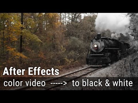 After Effects - Convert color video to black and white