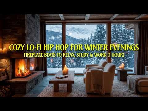 Cozy Lo-Fi Hip Hop for Winter Evenings ❄️🔥 | Fireplace Beats to Relax, Study & Work (1 Hour)