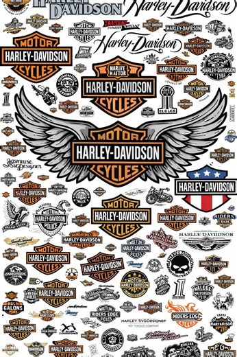 Harley Davidson Stickers- Harley Davidson Logo- Motorcycle Logo- Digital Stickers- Harley Davidson Prints-svg- Png - Etsy