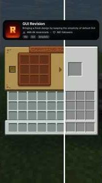 GUI Revision Texture Pack for Minecraft! Modern UI, Better Menus & Clean Design | MCPE Java