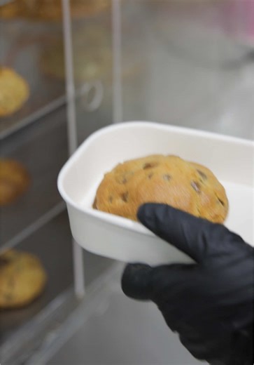 Warm Chocolate Chip Cookies Ready for Your Order