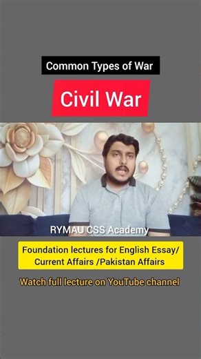 Civil War - Common Types of War #geopolitics #csspakistan #upsc