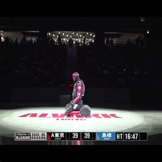 The Toyota CUE7 robot, a 7'2" 74 kg wheeled humanoid, debuted during halftime at Japan's basketball game.The robot made a free throw but missed a set shot from three.