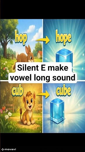 Silent E make vowel long sound #learnenglishphonics