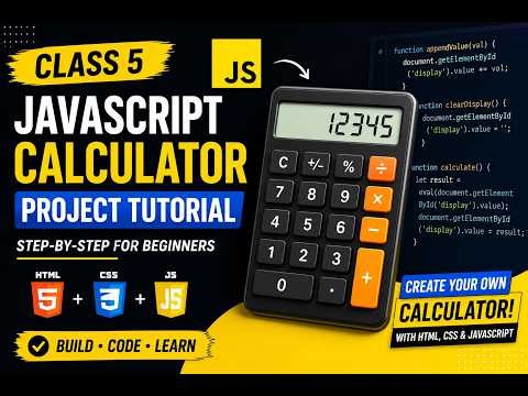 JavaScript Calculator Project Tutorial | HTML CSS JS | Beginner Guide