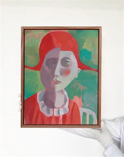 Harlequin Portrait Oil Painting Canvas, Original Colorful European Fine Art, Ukrainian Artist, Custom Order - Etsy