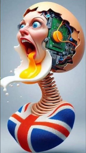 Human Egg Head Explodes with Technology | Surreal Digital Concept