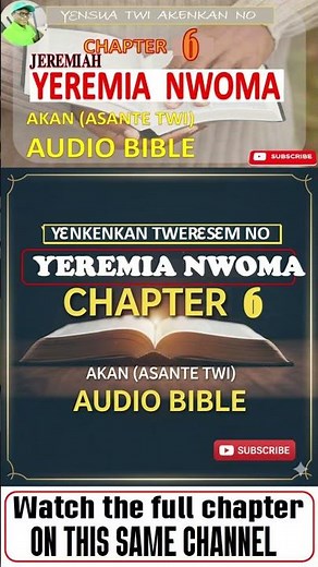 ⚠️ JEREMIAH CHAPTER 6 IN ASANTE TWI (AKAN) — WARNING BEFORE DESTRUCTION 🎧 #audiobible
