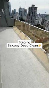 10th Floor Balcony RESET with Stunning English Bay Views 🌊 | Vancouver Balcony Deep Clean