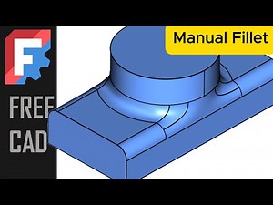 FreeCAD 1.0 Create Manual Fillet Using Blend Surface.