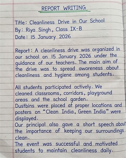English with Rani Ma'am (UC LIVE) | Report Writing – Cleanliness Drive in School | Facebook