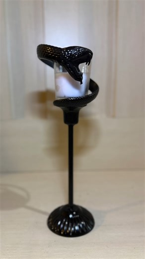 Halloween Snake Candle Dollar Tree DIY #halloweendiy #dollartreediy #CraftyBeach | Crafty Beach