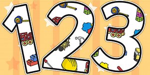 Construction Area Themed A4 Display Numbers