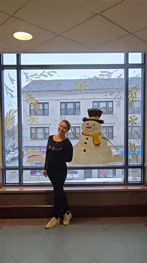 Sabina Park | I painted this double-sided window art for the Police Department. Requested elegant elements in a winter wonderland scenery ☃️✨️ I... | Instagram