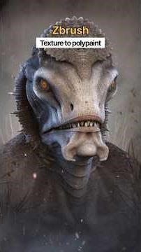 texture and polypaint In Zbrush #zbrush #3dmodeling #shorts #ytshorts