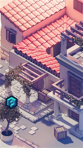 You only need to know how to use simple tools to create seemingly complex structures. #3dmodeling #b3d #3dillustration #3dartwork #blender3d