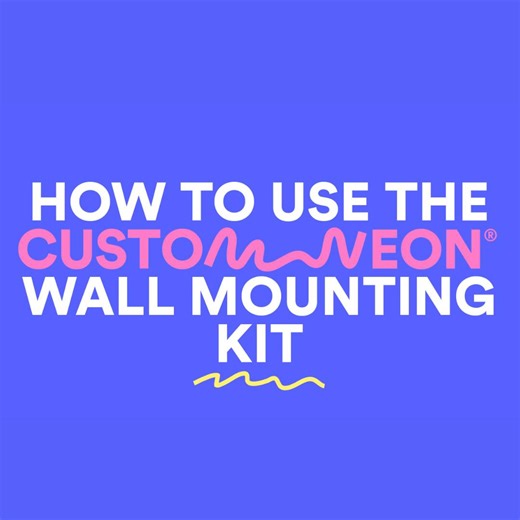 How to Wall Mount a Custom Neon® Sign in 5 Easy Steps | Custom Neon® Wall Mounting Kit! Step by step instructions for wall mounting your new Custom Neon® sign using our wall mounting hardware. Available in silver, gold, and black, the wall mounting kits really make our signs pop! It's important to note that wall mounting kits require a specific size hole in the acrylic backboard so they need to be ordered with your sign when you place your order online (www.customneon.com/create-neon-sign) or wi