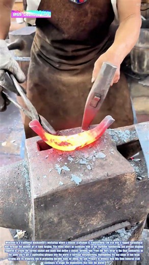 Forging the Earth: How a Master Blacksmith Hammers a Hoe Head from Glowing Iron