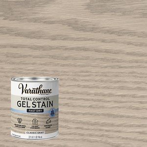 Classic Gray, Varathane Total Control Gel Stain Water-Based Wood Stain-394706, Quart