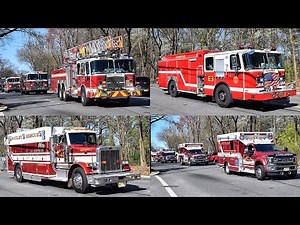 Fire Truck Police Car And Ambulance Parade Past Clara Maass Medical Center 4-6-20