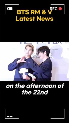 🌟 Latest News: BTS's RM and V at the VIP Movie Premiere!