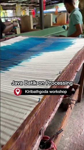 Java Batik on Processing at Unik Wear Batik Kiribathgoda Workshop