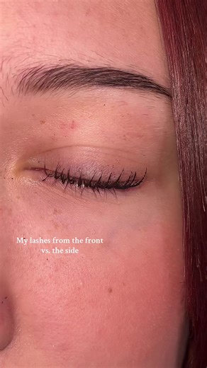 Glamorous Lashes Comparison: Front vs Side View