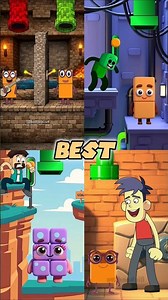 Numberblocks One vs.The Impossible Pipe! 😱 (Animation Meme) #minecraft #memes #animation #cartoon