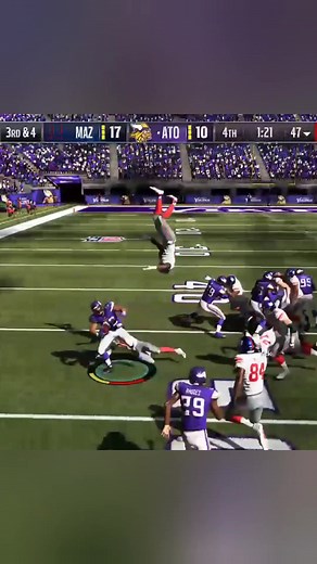 Incredible Football Play - Vikings vs Giants