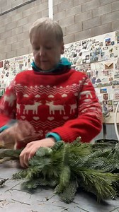 38K views · 374 reactions | Making festive garlands of Christmas evergreens this morning … | Flower Design | Facebook