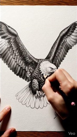 From rough sketch to REALISTIC eagle! 😱✨