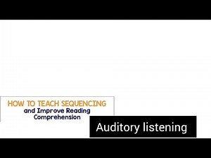 Auditory listening cum sequencing comprehension activity