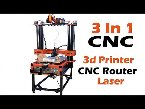 Homemade 3 In 1 CNC Machine, Router, 3d Printer & Laser Engraver - By AMbros custom