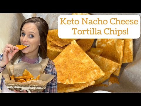 Keto Nacho Cheese Tortilla Chips! Gluten free