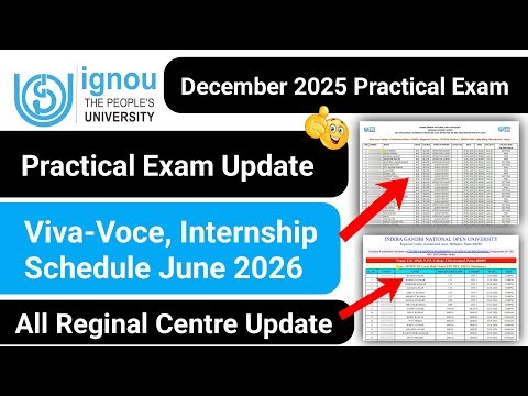 IGNOU Practical Exam Update December 2025 | IGNOU Practical Exam Hall Ticket | IGNOU Internship Viva