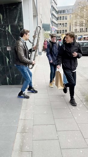 Wenzl McGowen Contra Bass Clarinet attack 2 #dubstep #prank #party? #art? | Wenzl - Traffic Cone Sax Man