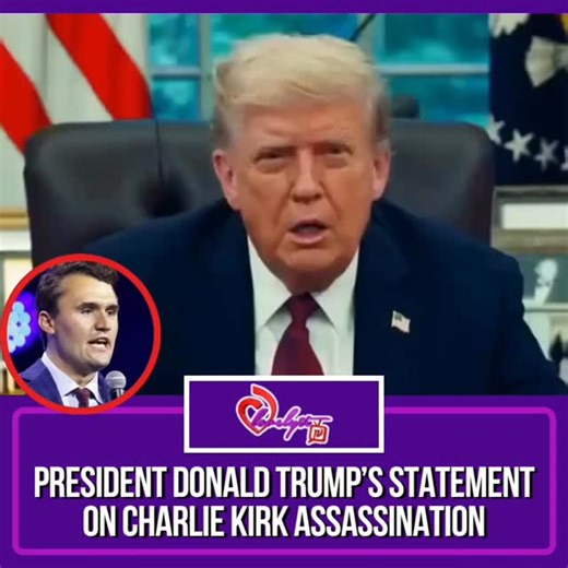 Lovelyti tv on Instagram: "President Donald Trump released a video statement following the assassination of Charlie Kirk, vows to go after organizations that fund radical left extremism: "My administration will find each and every one of those who contributed to this atrocity” Rest In Peace Charlie Kirk 🕊🙏🏾 #CharlieKirk #DonaldTrump #Lovelytitv"